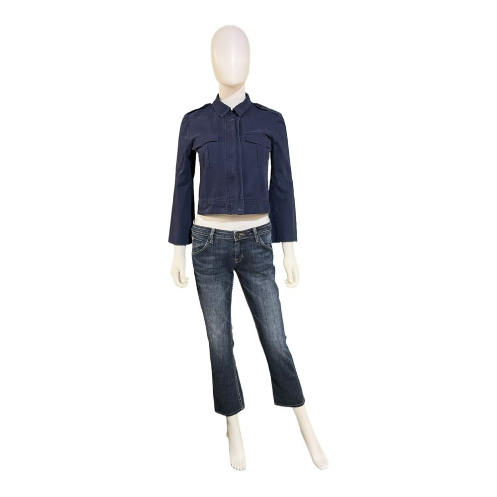 BB Dakota Navy Blue Utility Crop Jacket,  XS